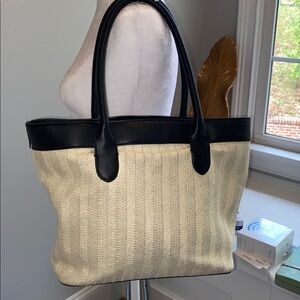 Black & Cream Woven Bag
